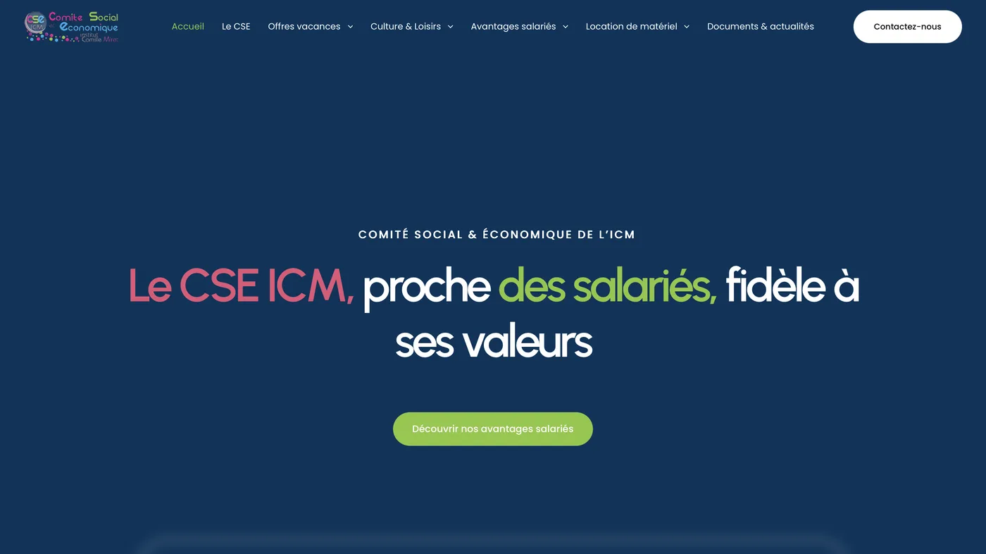 Site web CE Institut Camille Miret — comité d'entreprise