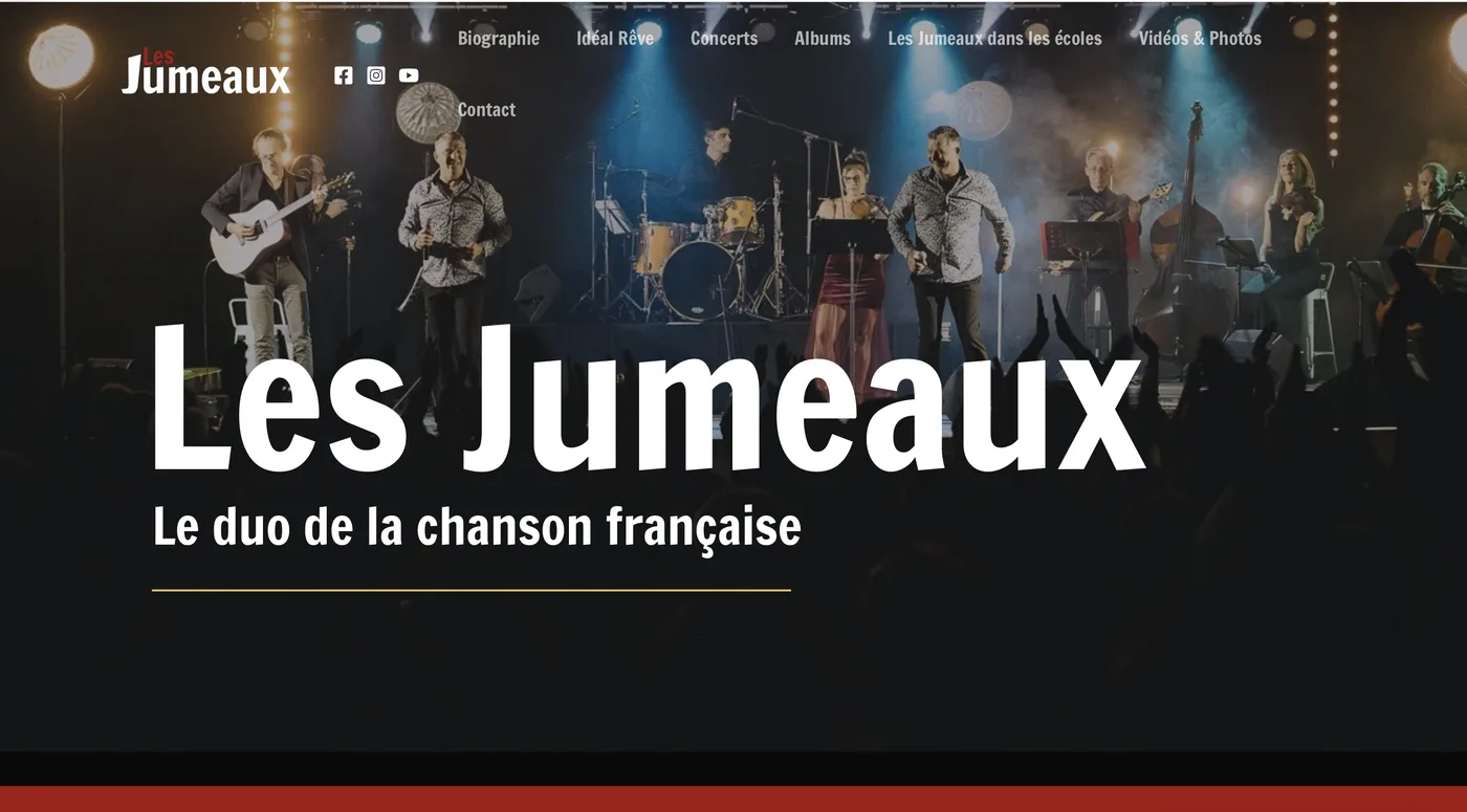 Site web Les Jumeaux — groupe de musique
